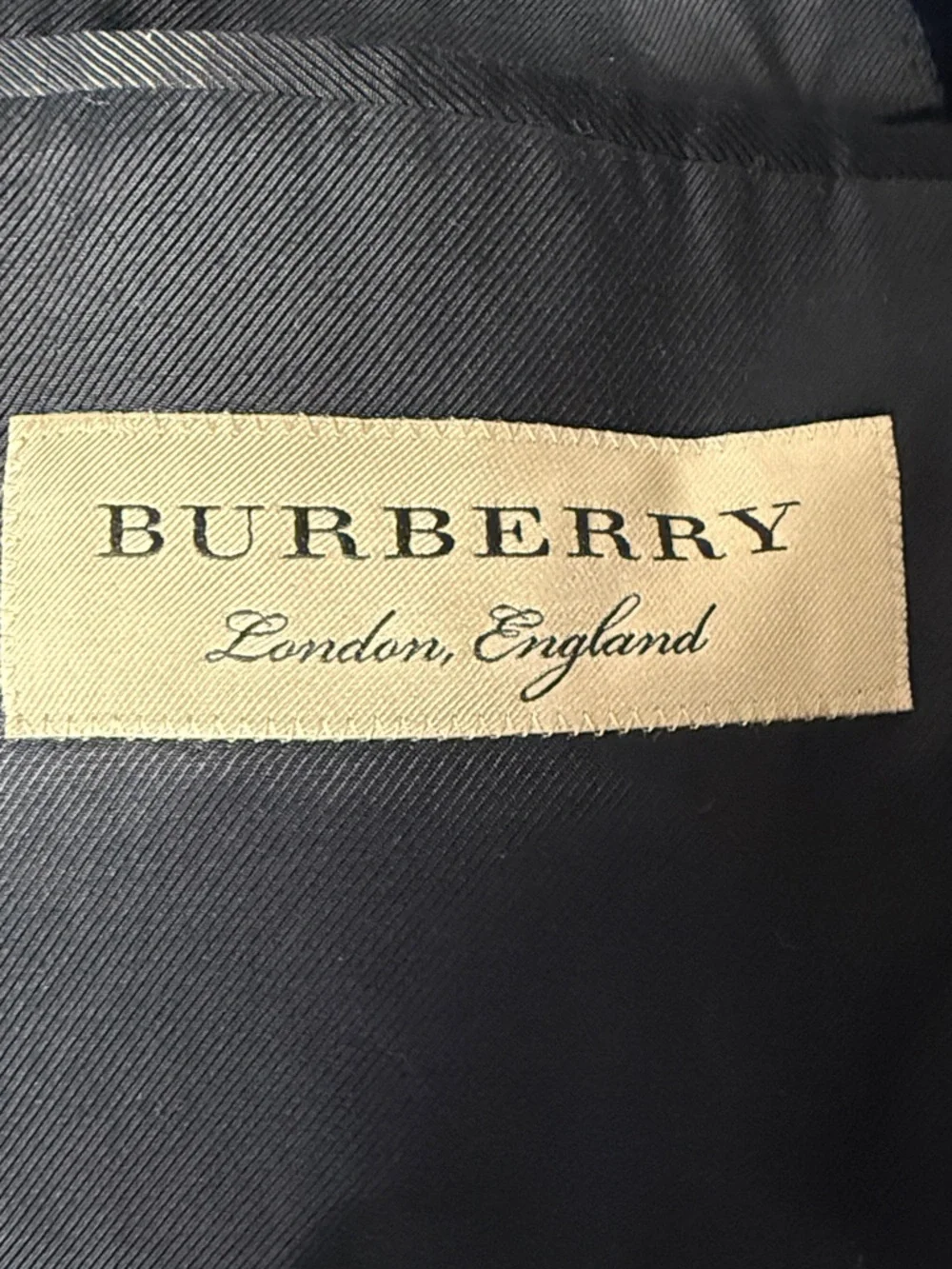 Burberry London Velvet Blazer Navy Blue Made in Italy 52R